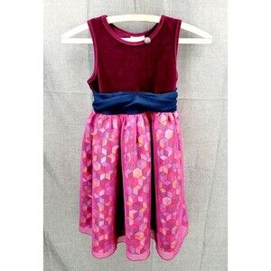 Matilda Jane Paint by Numbers Miss Fancy Velvet Tulle Sash Overskirt Dress Sz 8